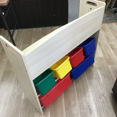 絵本ラック　おもちゃ箱付き　【リサイクルフカツ碧南店】の画像