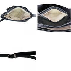 186001 JRA認定 オーストリッチ ショルダーバッグ　ブラック　レザー [0000000001381]の画像