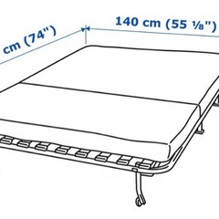 IKEA     ソファベッド　フレーム　マットレスの画像