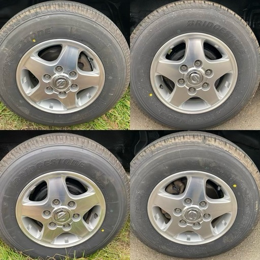 【新品・微使用】イボ付き　195/80/15 ブリヂストン V600 LT NV350　タイヤアルミホイール4本セット