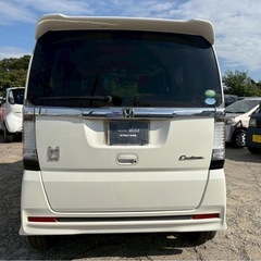 【支払総額19.8万円】N-BOXカスタム車検令和9年9月機関良好 パワスラ エアコンバッチリ♩人気色パールホワイト！の画像
