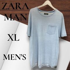 ZARA MAN ザラマン メンズ Tシャツ XLサイズ ブルーの画像