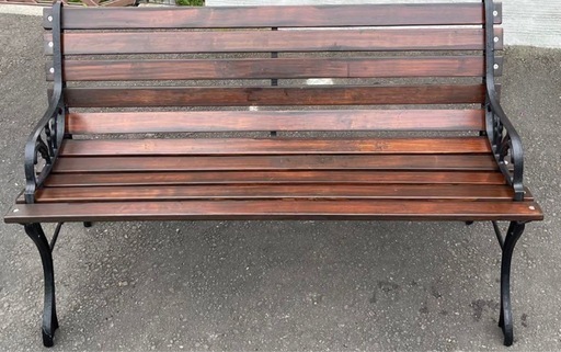 早い者勝ち‼️ウォールナット　マッドブラック　ガーデンベンチ　公園ベンチ