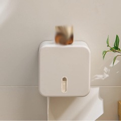 トイレット ペーパー ホルダー 壁掛け ティッシュ タオル ケース 防水 ロール ホルダー 浴室 キッチン レストラン用 ホワイト ティッシュボックス 12*12 おしゃれ ティッシュカバー ティッシュホルダー トイレ お風呂 冷蔵庫 洗面所の画像