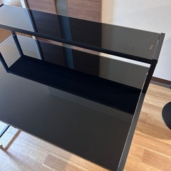 ブラック　ガラス テーブルの画像
