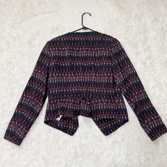 H&M ネイビー　おしゃれ　ショート丈　ジャケットの画像