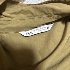未使用 ZARA ザラ XS 半袖シャツ シャツワンピース　の画像