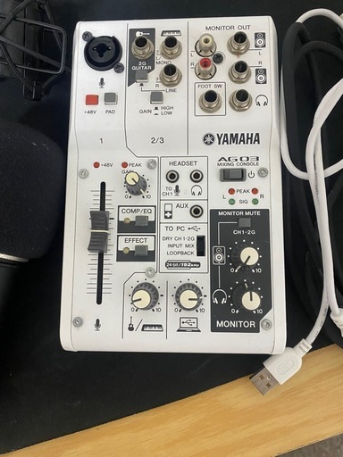 YAMAHA AG03 マイク、マイクアーム付
