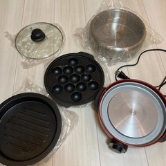マルチグリル鍋　たこ焼き機　の画像