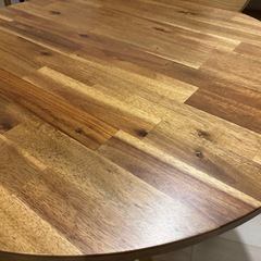 IKEA ダイニングテーブルセット 丸テーブル ナチュラル　木目　　の画像