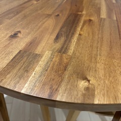IKEA ダイニングテーブルセット 丸テーブル ナチュラル　木目　　の画像