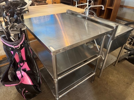 業務用ステンレス作業台 厨房用 幅100cm 高さ80cm