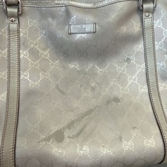 グッチ　GUCCI シルバー　トートバッグ　A4サイズ　大容量　GG柄　カバンの画像