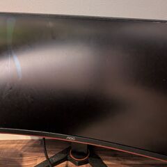 PCモニタ　AOC　C24G1　液晶漏れあり　画面正常に映りません　ジャンクの画像
