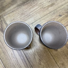 ◆未使用◆マグカップ◆萬古焼◆金彩◆はにわ◆埴輪◆ペア◆焼物◆陶器◆竜清窯◆備前◆和食器◆インテリアの画像