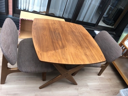 今週末のみ価格！ニトリ★リビングダイニングテーブルセット★リラックスワイド