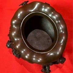 ★二上元威『茶袋香炉・大』銅製★置物★二上常太郎(元威)★茶袋型香炉★高岡銅器★の画像