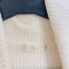 【まとめ買い歓迎】GU ストレッチリブタートルネックニット ホワイトの画像
