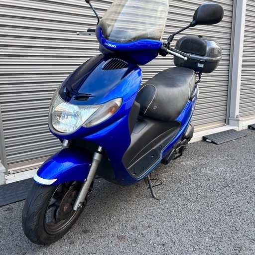 4268.低走行　最強2スト　アドレス110 シート、ミラー新品　千葉県柏市　即日配送、自走引き取りも可能