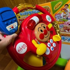 アンパンマン 音声付きハンドル キッズドライバー　車　運転　ドライブ　おもちゃの画像