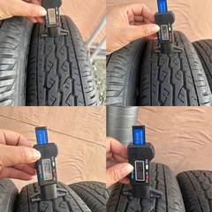 普通タイヤ・鉄ホイールセット４本・145R12LT6PRの画像