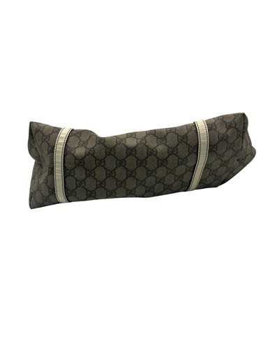GUCCI グッチ トートバッグ GGキャンバス レザー ホワイト×ベージュ