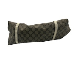 GUCCI グッチ トートバッグ GGキャンバス レザー ホワイト×ベージュの画像