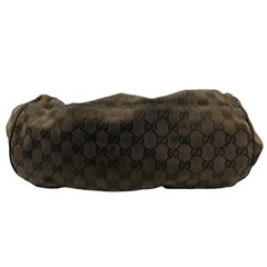 GUCCI グッチ GGキャンバス トートバッグ ホワイトレザー 大容量 A4の画像