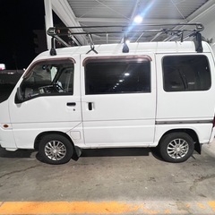 福岡！早い者勝ち！作業車に！サンバーバン AT キャリア！車検11月まで！の画像