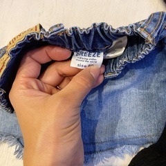 BREEZE デニムスカート 80 & baby Gap タイツ 12-24mの画像