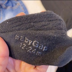 BREEZE デニムスカート 80 & baby Gap タイツ 12-24mの画像