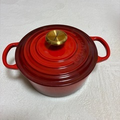 ル・クルーゼ　ほうろう鍋　18cm ハート型ココット皿2つせっとセットの画像