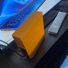32型液晶TV（SHARP）&TV台&外付け録画用HDD の画像