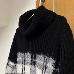 INGNI オフタートル ニットワンピース チェック 美品の画像