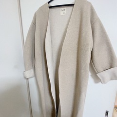 【まとめ買い歓迎】定価12320円 Lawgy ノーカラーロングコート Fの画像