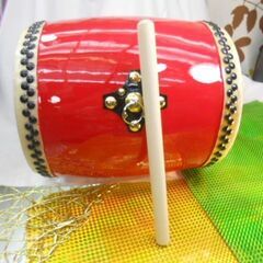8.300円　Nエイサー小太鼓18*20cm  撥付き　幼児向け最適(^_-)-☆の画像