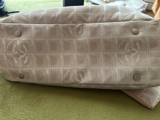 CHANEL ベージュ チェック柄 トートバッグ