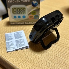 【新品未使用】キッチンタイマー ブラック 大文字の画像