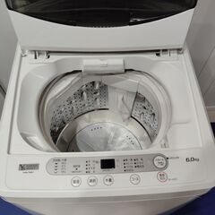【分解清掃済】ヤマダ 全自動洗濯機 6.0kg(2019年製) の画像