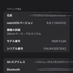 Apple Watch series3 NIKEモデル38mmサイズ　アップルウォッチ スマートウォッチの画像