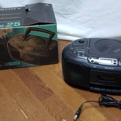 SONY ソニー CDラジカセ CFD-25　動作確認済み(カセットテープ再生不可)　ジャンクにての画像
