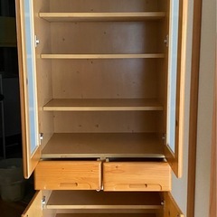 天然木 ナチュラルウッド 食器棚①の画像