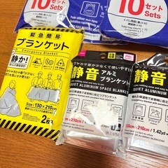 非常用簡易トイレ ブランケット アルミ 静音 保温アルミポンチョ 洗剤シートの画像