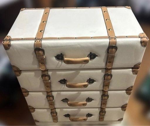 ヴィンテージ　トランク風　チェスト４段