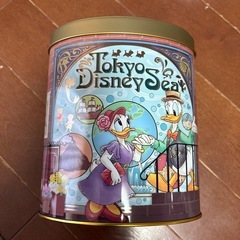 東京ディズニーランド　ディズニーシー　クランチチョコの空き缶の画像