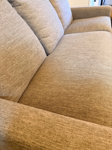 【最終値下げ】美品　ニトリ　布張りカウチソファ CA2 DR-BE オットマン付