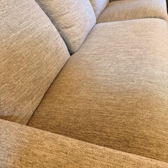 美品　ニトリ　布張りカウチソファ CA2 DR-BE オットマン付の画像