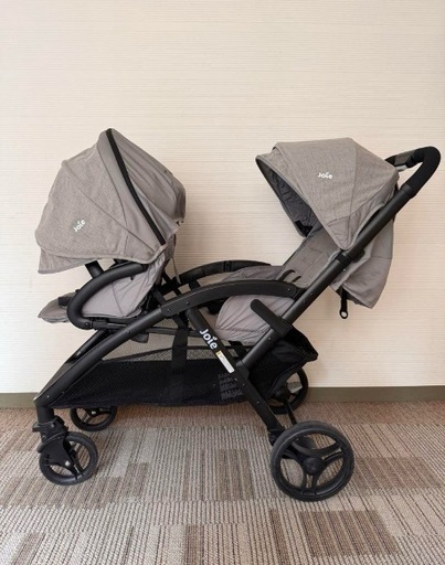 【売却決定】Joie(ジョイー) 【定価44,880円】二人乗りベビーカー エヴァライトデュオ グレーフランネル