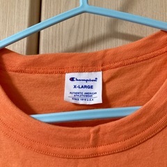 Champion Tシャツ オレンジの画像