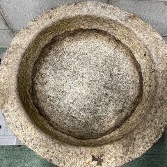 石臼 古道具 餅つき イベント オブジェ インテリア 昭和レトロ 直径50cm×高さ24cm の画像